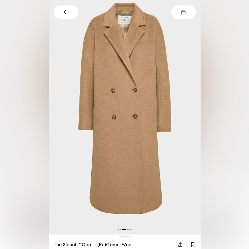 Aritzia The Slouch Coat (Re)Camel Wool
